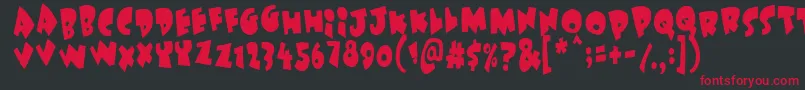 Underattack Font – Red Fonts on Black Background