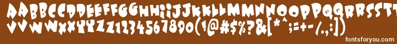 フォントUnderattack – 茶色の背景に白い文字