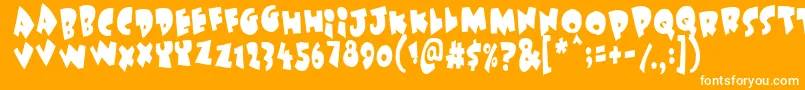 Underattack Font – White Fonts on Orange Background