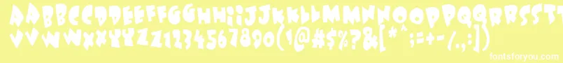 Underattack Font – White Fonts on Yellow Background