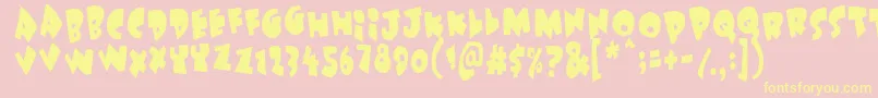 Underattack Font – Yellow Fonts on Pink Background