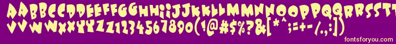 Underattackフォントについての詳細 フォントUnderattack – 紫の背景に黄色のフォント