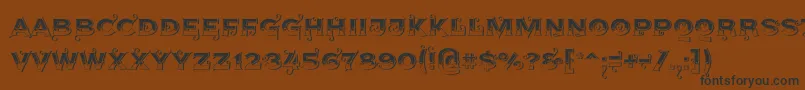 Agreloys1 Font – Black Fonts on Brown Background