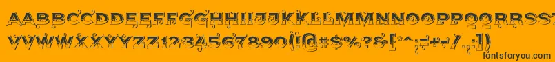 Agreloys1 Font – Black Fonts on Orange Background