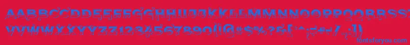 Agreloys1 Font – Blue Fonts on Red Background