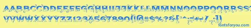 Agreloys1 Font – Blue Fonts on Yellow Background