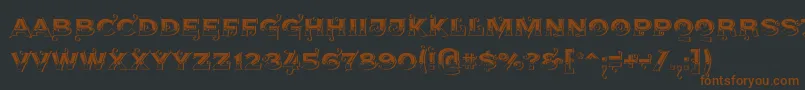 Agreloys1-fontti – ruskeat fontit mustalla taustalla