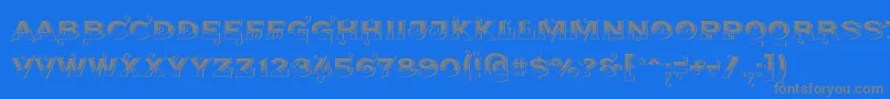 Agreloys1 Font – Gray Fonts on Blue Background