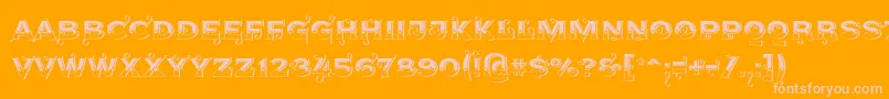 Agreloys1 Font – Pink Fonts on Orange Background