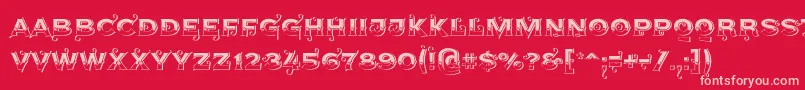 Agreloys1 Font – Pink Fonts on Red Background