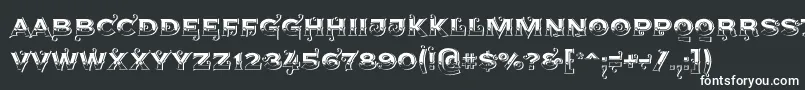 Шрифт Agreloys1 – белые шрифты на чёрном фоне
