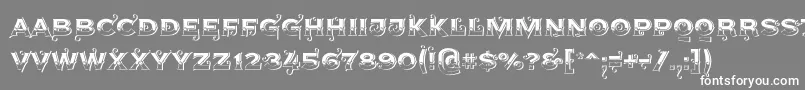 フォントAgreloys1 – 灰色の背景に白い文字