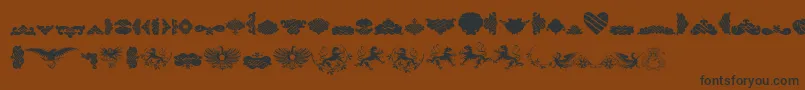 fuente UnpublishedOrnaments – Fuentes Negras Sobre Fondo Marrón