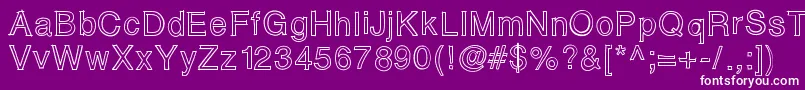 Fonte Matias – fontes brancas em um fundo violeta