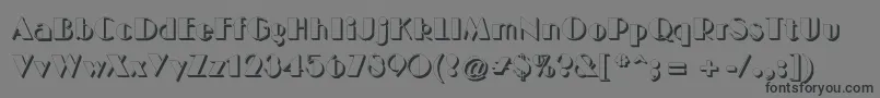 BigcshadNormal Font – Black Fonts on Gray Background