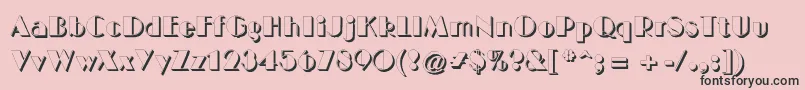 BigcshadNormal Font – Black Fonts on Pink Background
