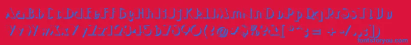 BigcshadNormal Font – Blue Fonts on Red Background