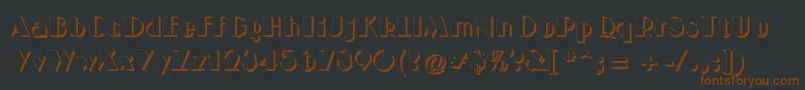 BigcshadNormal Font – Brown Fonts on Black Background