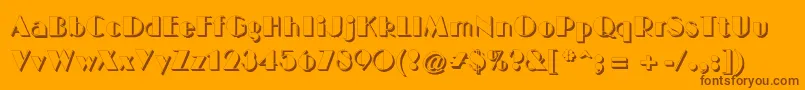 BigcshadNormal Font – Brown Fonts on Orange Background