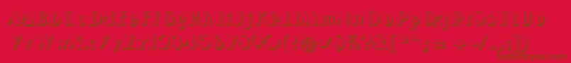 BigcshadNormal Font – Brown Fonts on Red Background