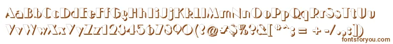 BigcshadNormal Font – Brown Fonts on White Background