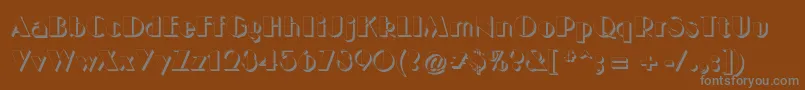 フォントBigcshadNormal – 茶色の背景に灰色の文字