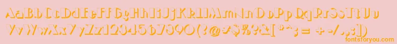 BigcshadNormal Font – Orange Fonts on Pink Background