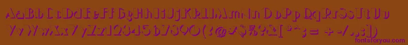 BigcshadNormal Font – Purple Fonts on Brown Background