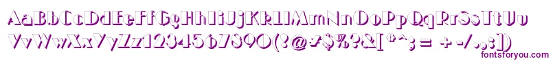 BigcshadNormal-Schriftart – Violette Schriften auf weißem Hintergrund