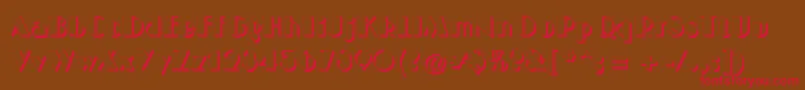 BigcshadNormal Font – Red Fonts on Brown Background