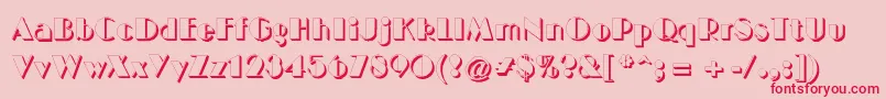 BigcshadNormal Font – Red Fonts on Pink Background