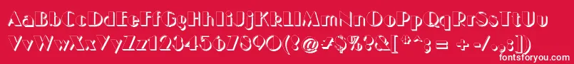 BigcshadNormal Font – White Fonts on Red Background