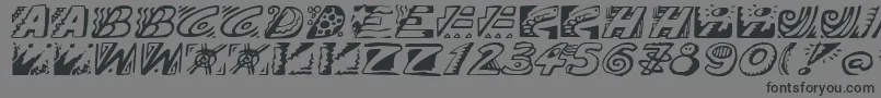 fuente Doodle – Fuentes Negras Sobre Fondo Gris