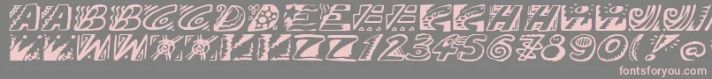 Doodle Font – Pink Fonts on Gray Background
