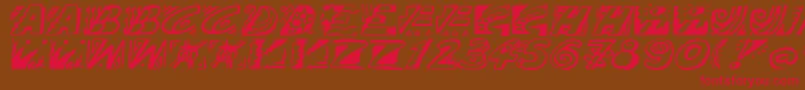 Doodle Font – Red Fonts on Brown Background