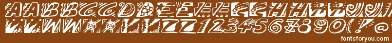 Doodle Font – White Fonts on Brown Background