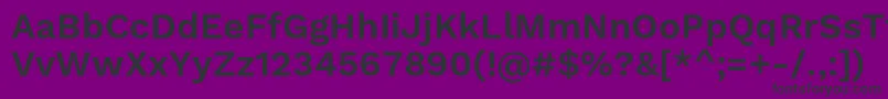 フォントWorksansSemibold – 紫の背景に黒い文字