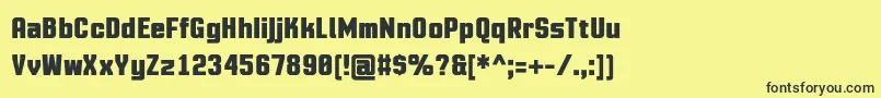 MotioncontrolBold Font – Black Fonts on Yellow Background