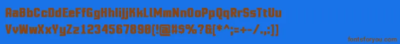 MotioncontrolBold Font – Brown Fonts on Blue Background