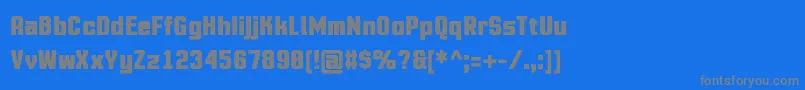 フォントMotioncontrolBold – 青い背景に灰色の文字
