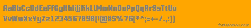 MotioncontrolBold Font – Gray Fonts on Orange Background