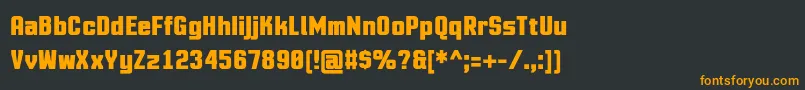 フォントMotioncontrolBold – 黒い背景にオレンジの文字