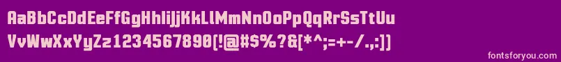 MotioncontrolBold Font – Pink Fonts on Purple Background