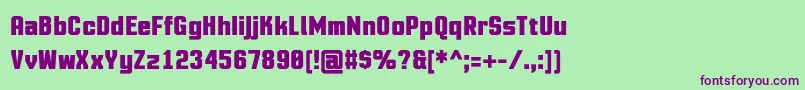 MotioncontrolBold Font – Purple Fonts on Green Background