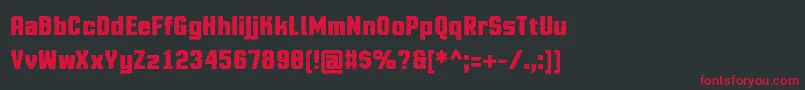 MotioncontrolBold Font – Red Fonts on Black Background