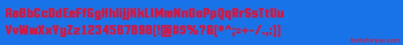 MotioncontrolBold Font – Red Fonts on Blue Background