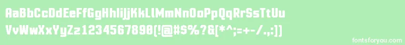 MotioncontrolBold Font – White Fonts on Green Background
