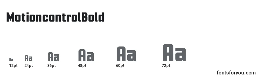 MotioncontrolBold Font Sizes