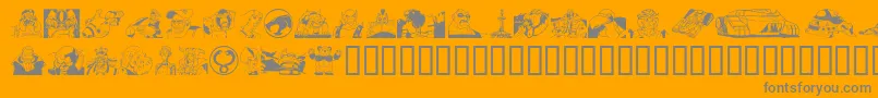 Шрифт Tcatsho – серые шрифты на оранжевом фоне
