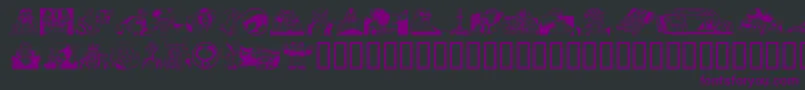 Tcatsho Font – Purple Fonts on Black Background